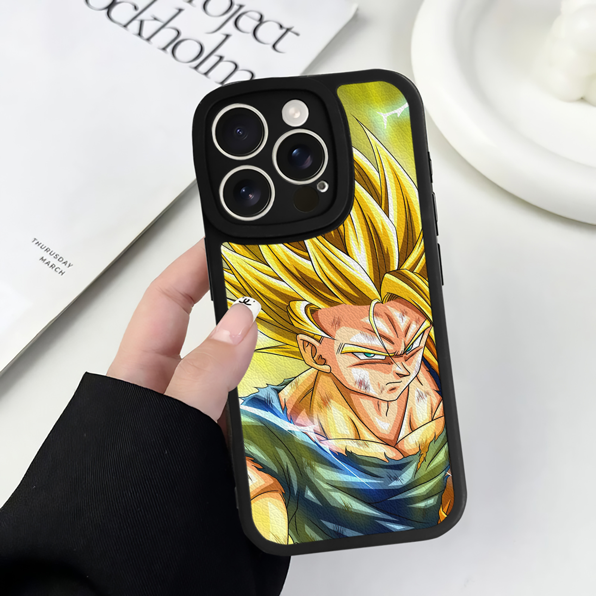 （画像用） ドラゴンボール DRAGON BALL 【iPhone 16シリーズ対応】シリコンスマホケース（レザー調） 材質：シリコン